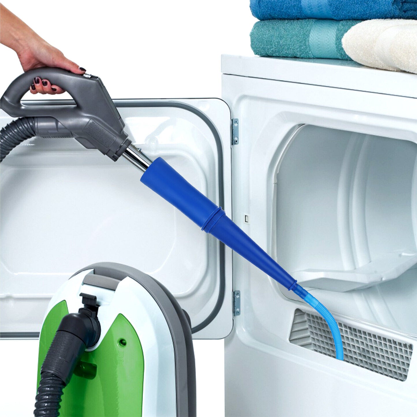 Dryer Vent Cleaner Kit Vacuum Hose Attachment Brush Lint Remover Power Washer