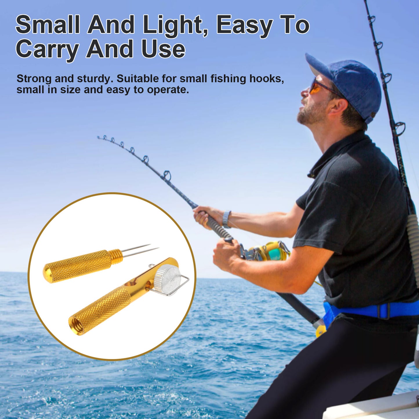 Fishing Knot Quick Tying Tool Line Clipper Snip Hook Nipper Tie Knotter Outdoor Multifunction Fishing Hook Knot Tying Tool Compact & Durable Hook Remover and Line Knotter