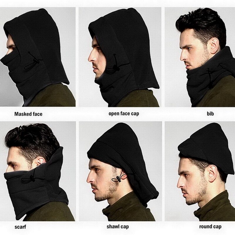 Windproof Fleece Neck Winter Warm Balaclava Ski Full Face Mask for Cold Weather