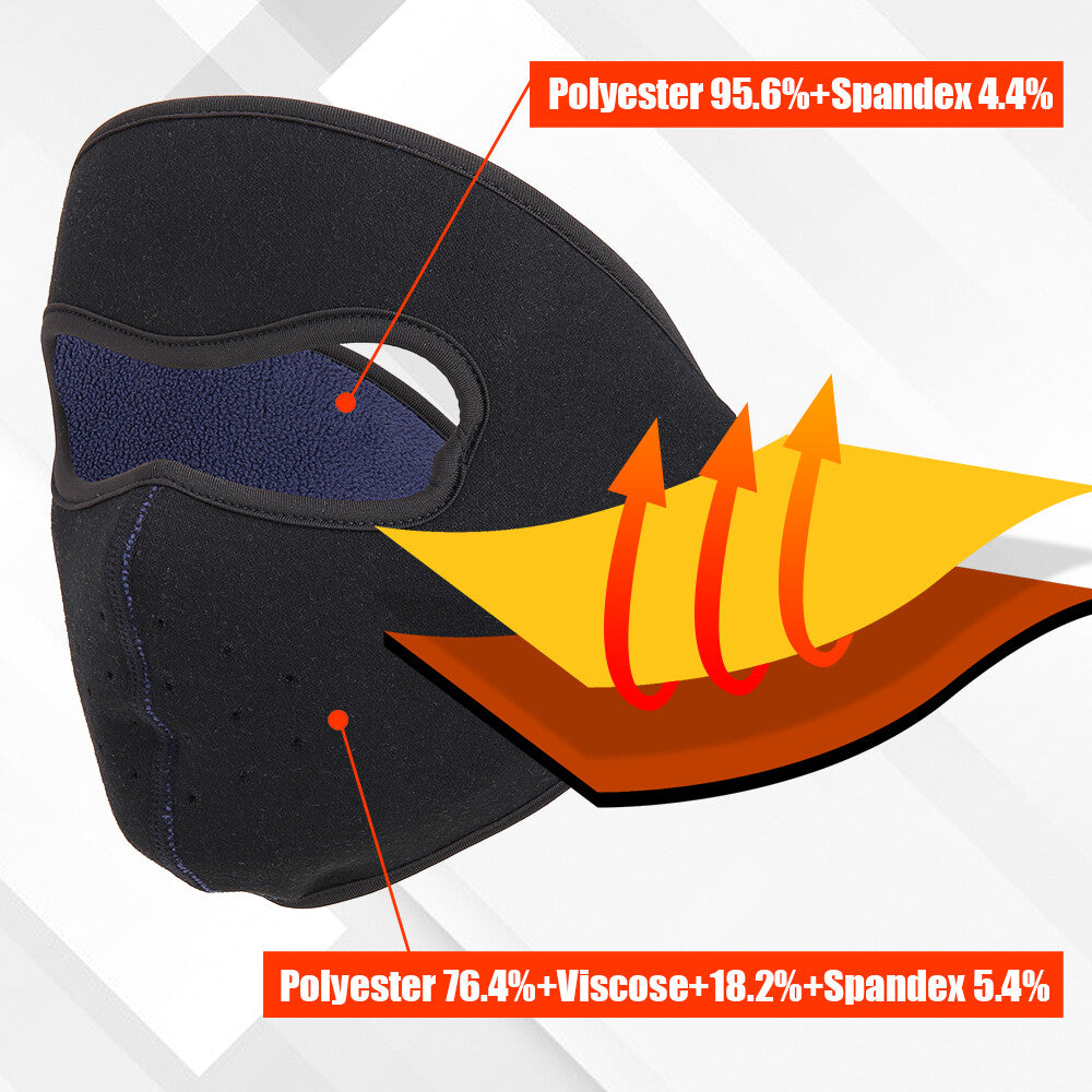 Winter Thermal Windproof Ski Mask Balaclava Fleece Full Face Mask for Men Women