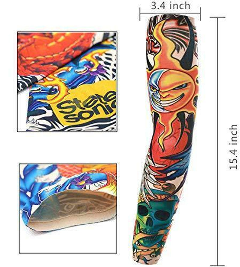 20PCS Set Arts Fake Temporary Tattoo Armsleeve Arm Sunscreen Sleeves