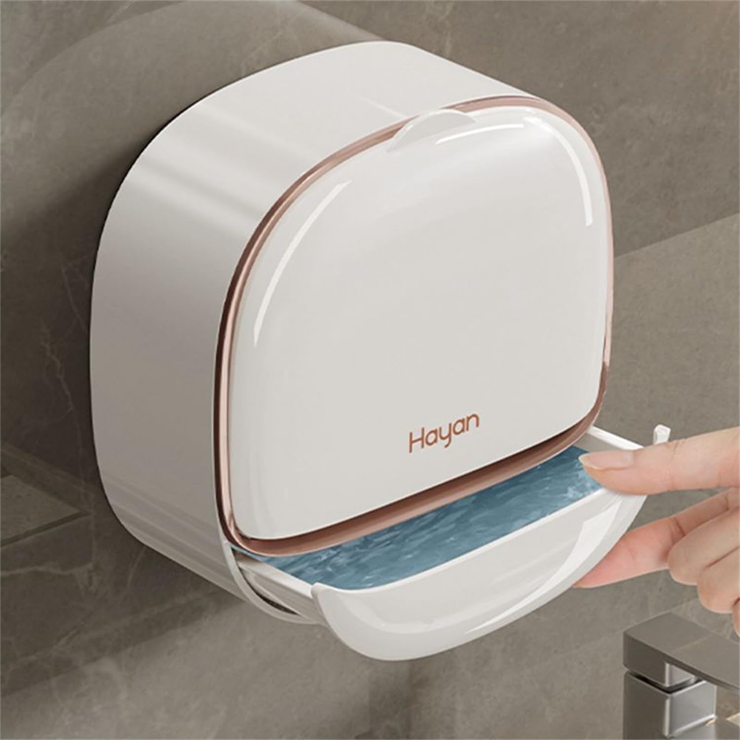 Soap Dish with Drainage Box, Wall Mounted Soap Holder for Shower