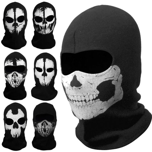 Motorcycle Game Balaclava Hood Ghost Skull Full Face Cover CS Halloween Mask
