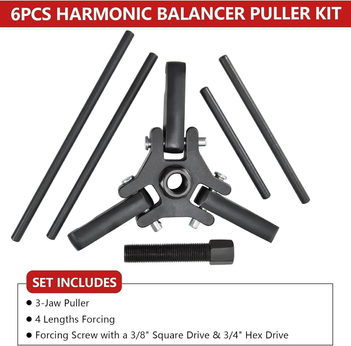 Harmonic Damper Pulley Puller Set for Harmonic Balancer Removal on Chrysler GM
