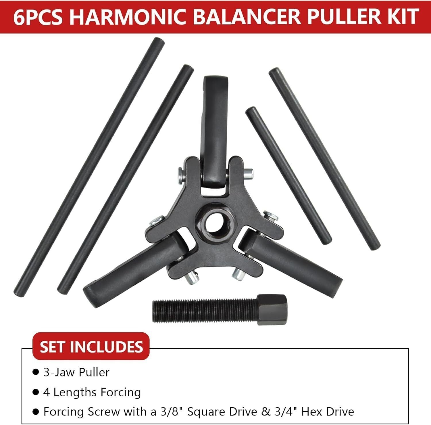Harmonic Damper Pulley Puller Set for Harmonic Balancer Removal on Chrysler GM