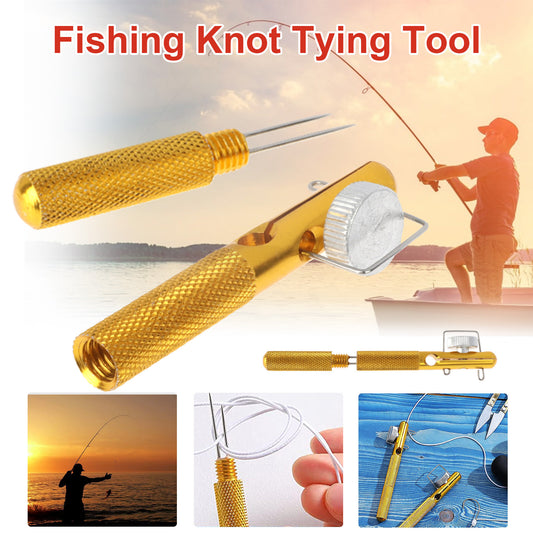 Fishing Quick Knot Tying Tool Fast Nail Knotter Line Cutter Clipper Nipper Hook