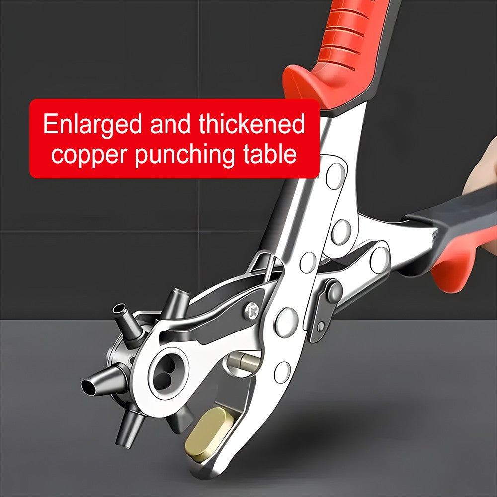 Heavy Duty Leather Hole Punch Tool Multi Size Plier for Belt Collar Strap Fabric