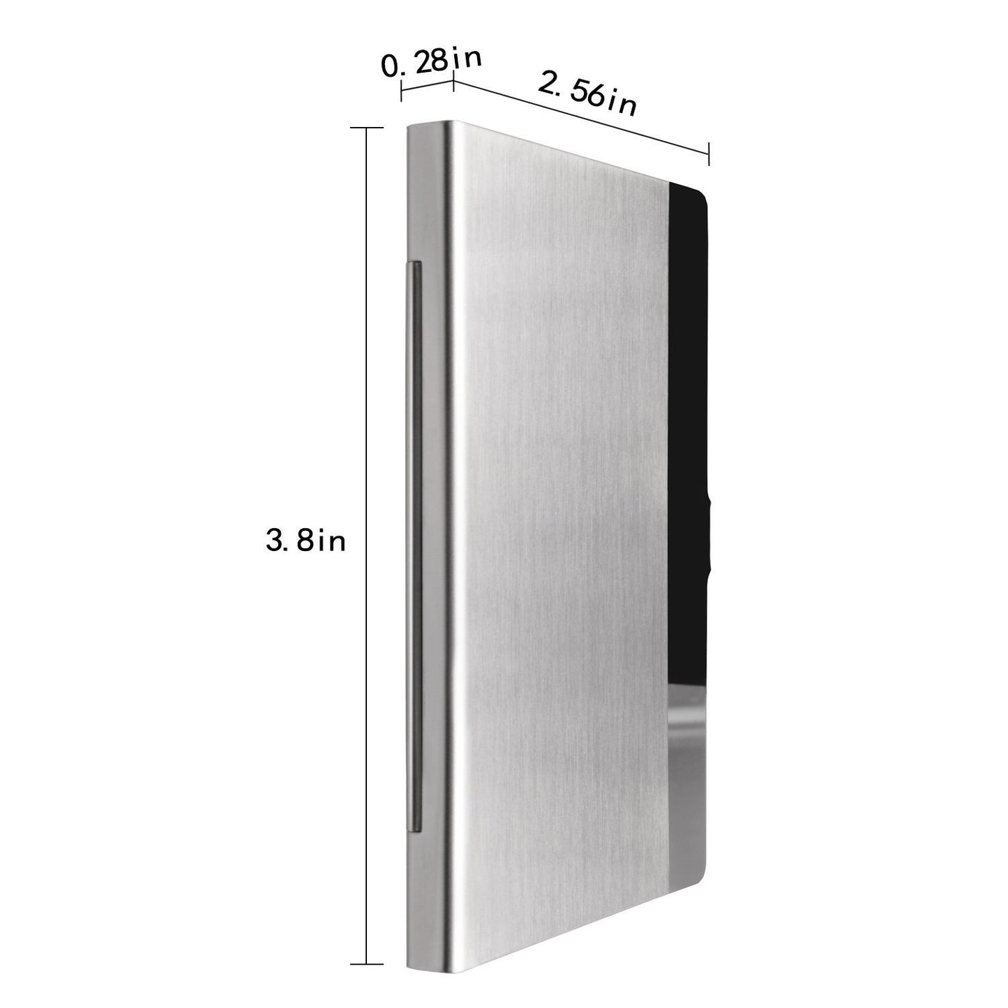 Stainless Steel Card Holder Case Pocket Metal Wallet for Business, ID, Credit
