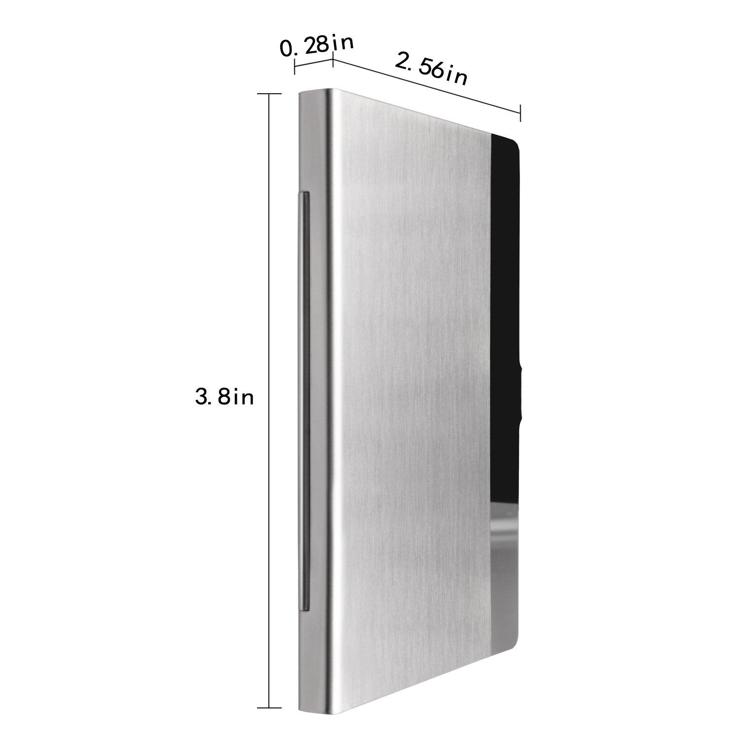 Stainless Steel Card Holder Case Pocket Metal Wallet for Business, ID, Credit