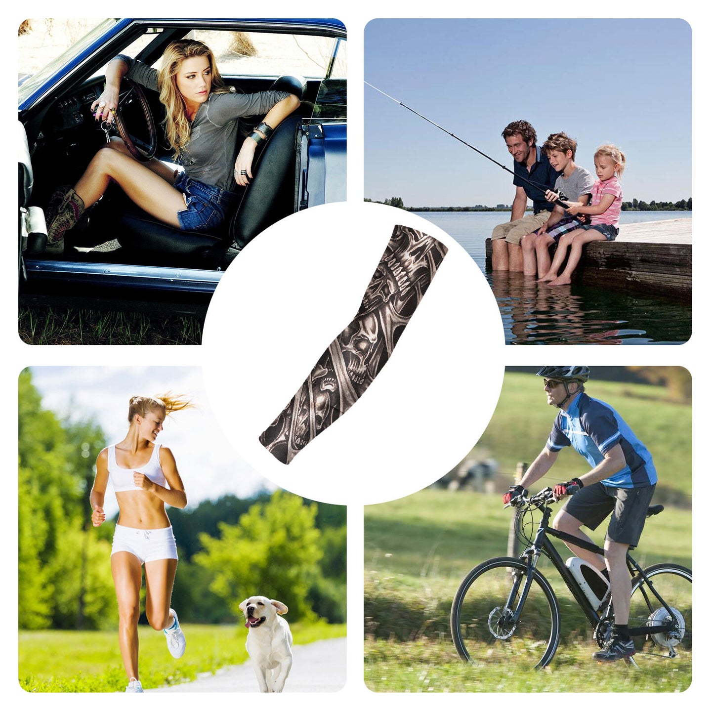 Slip-On Realistic Tattoo Arm Sleeves – UV Protection & Temporary Ink Style Arm Sleeve for Indoor Outdoor