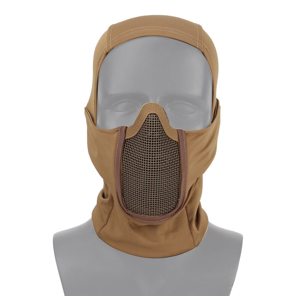 Balaclava Mesh Mask, Ninja Mask with Full Face Sun Protection Hood