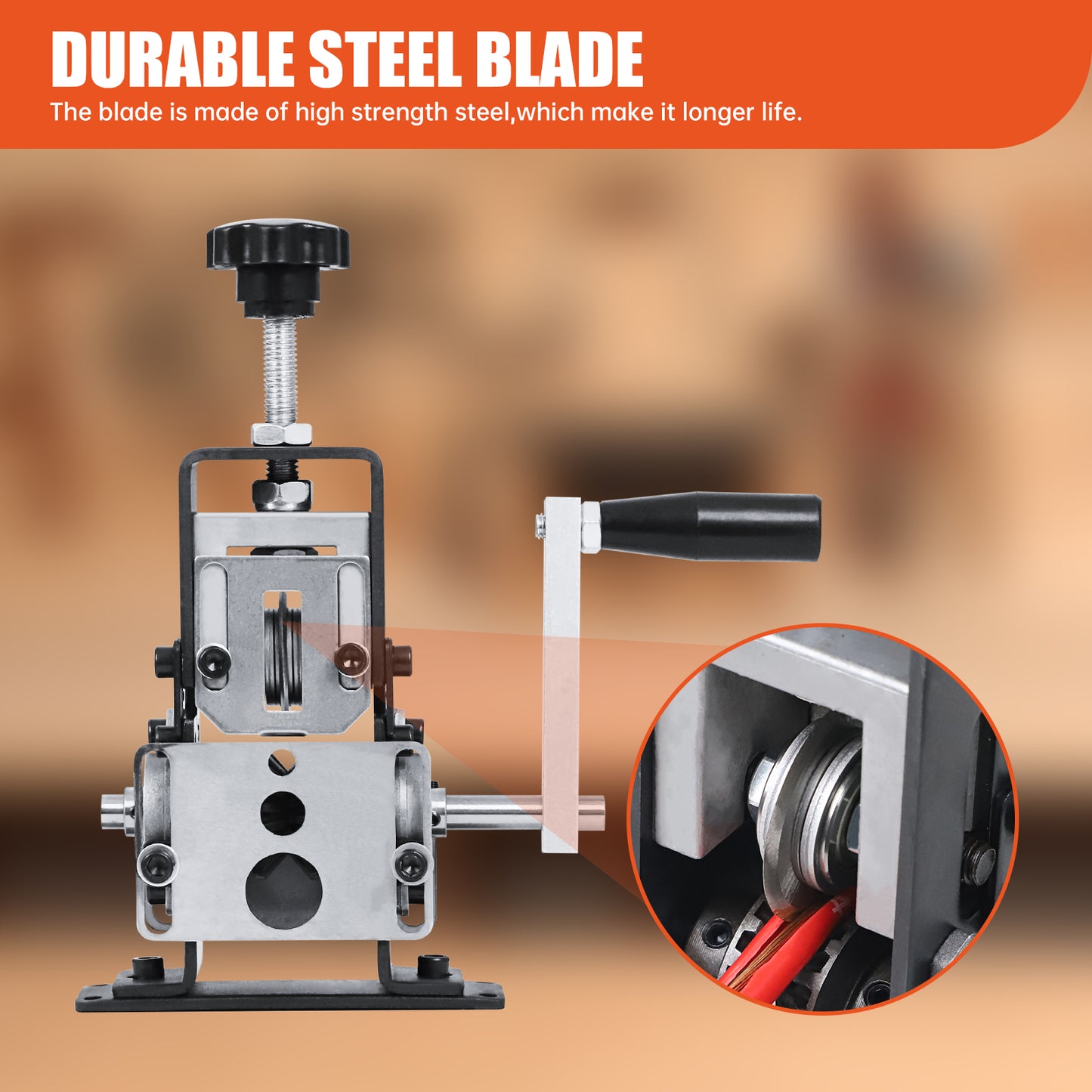 Manual Wire Stripping Machine Drill Powered Hand Crank Wire Stripper Tool 1-20MM
