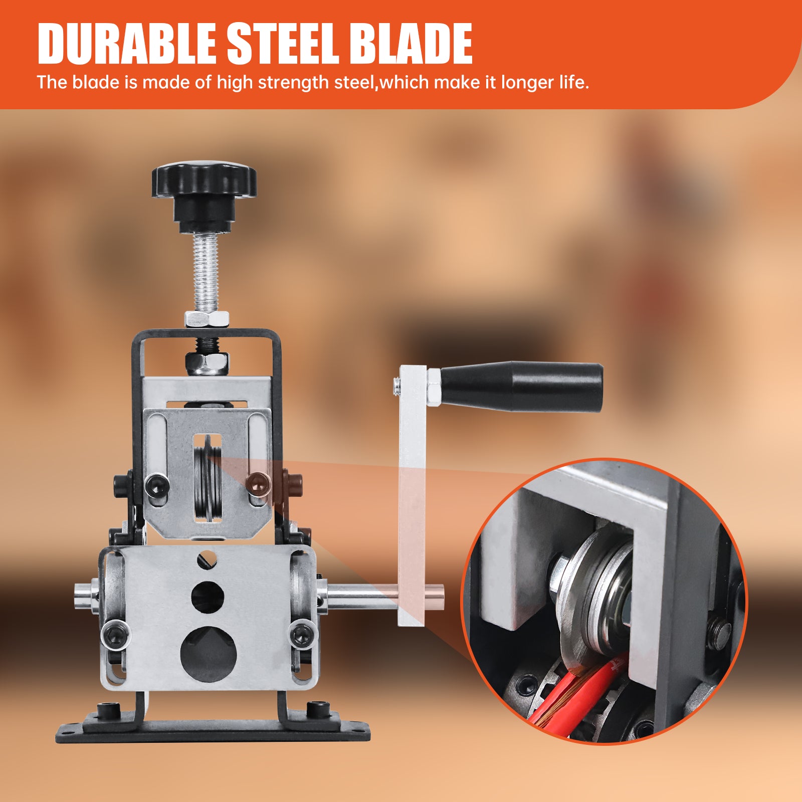 Manual Wire Stripping Machine Drill Powered Hand Crank Wire Stripper Tool 1-20MM