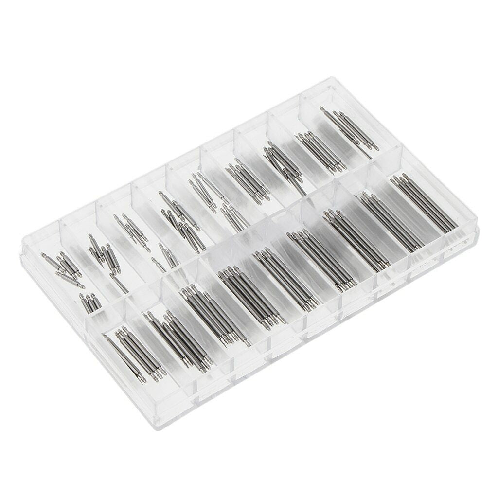 360Pcs Watch PINS SPRING BARS Band Strap Link 8-25Mm Repair Kit Stainless Steel