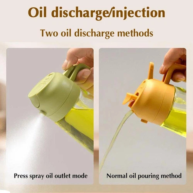 2-In-1 450ML Glass Oil Sprayer and Dispenser Spray Bottle Cooking Dispensers