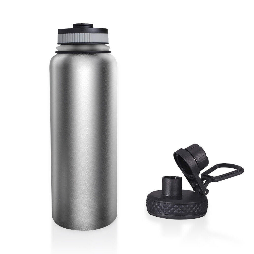 Water Bottle Stainless Steel Vacuum Double Wall Insulation Sport Wide Mouth 40 Oz 