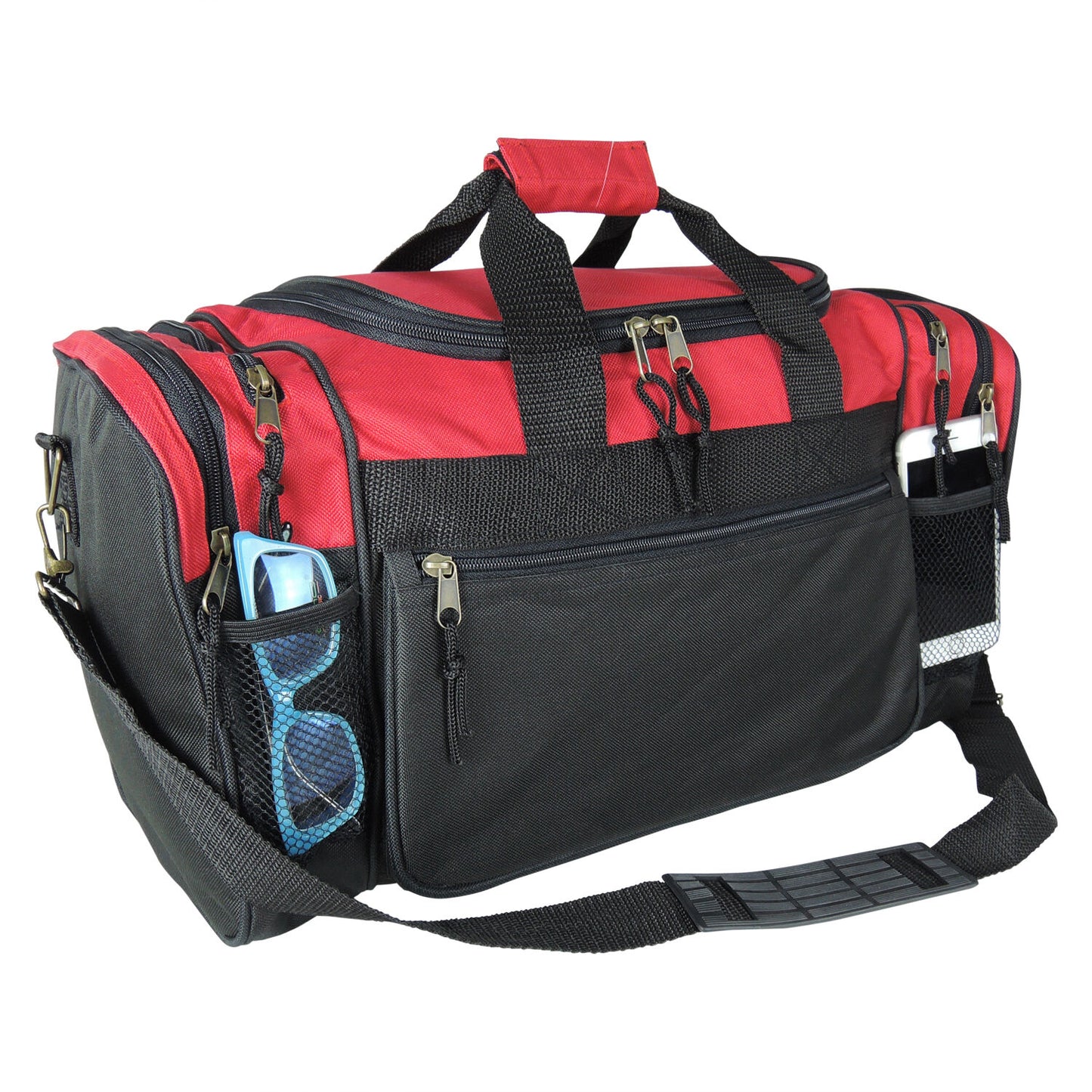 Brand New Duffle Bag Sports Duffel Bag in Red and Black Gym Bag