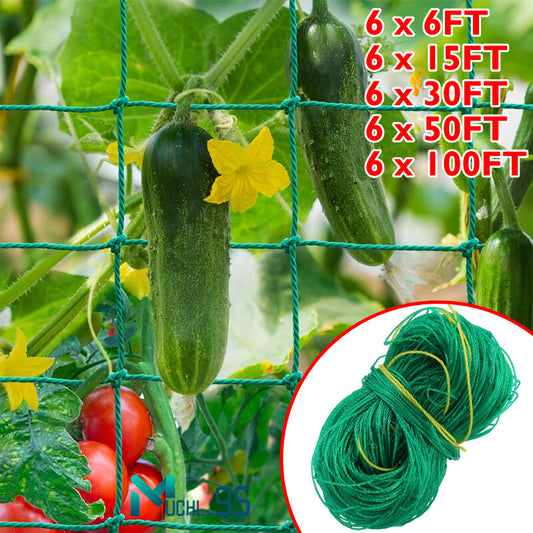 6/50Ft Garden Plant Trellis Netting Heavy Duty Mesh Netting for Climbing Plants
