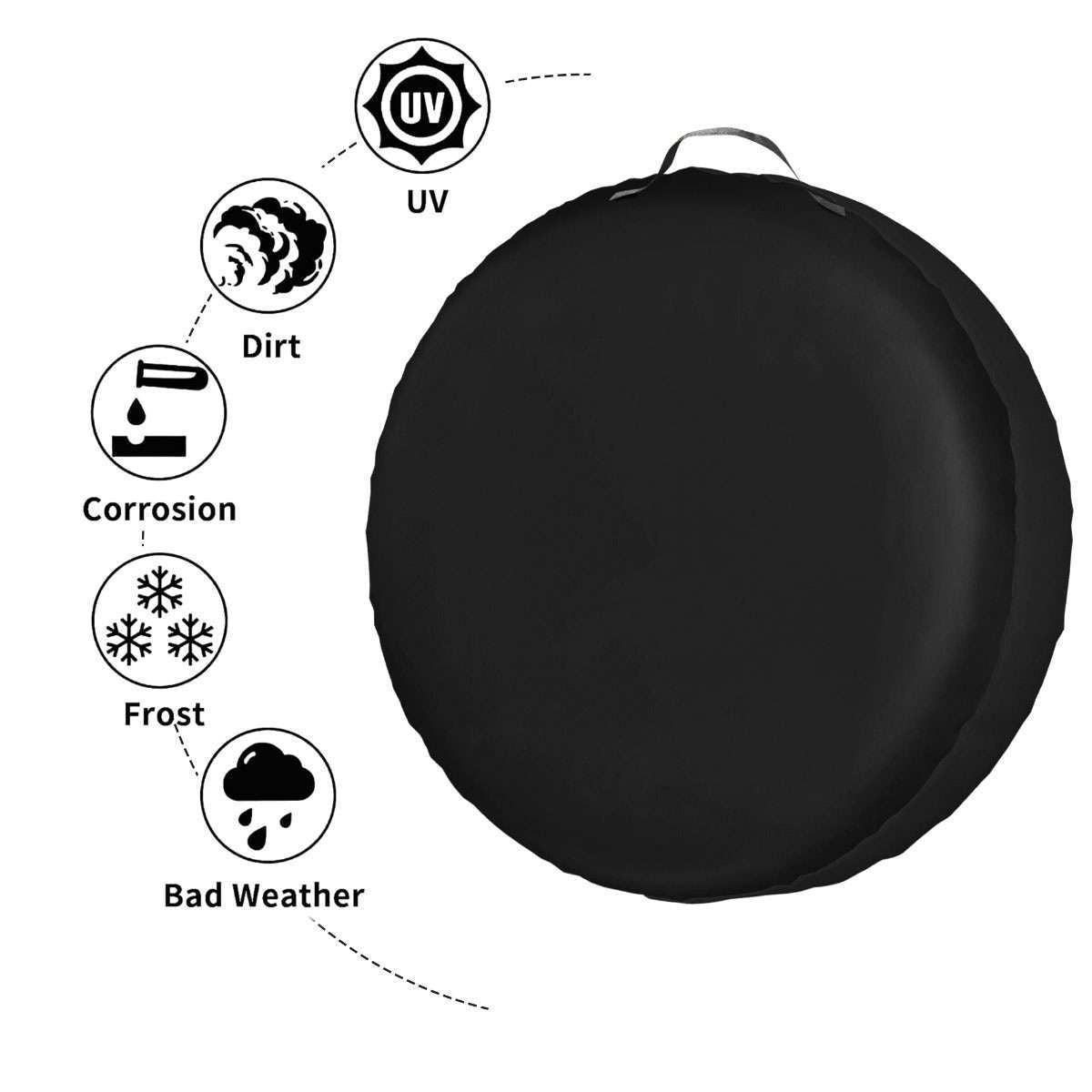 Car/Van Spare Tyre Cover Tire Wheel Bag Storage Carry Waterproof Tire Protector