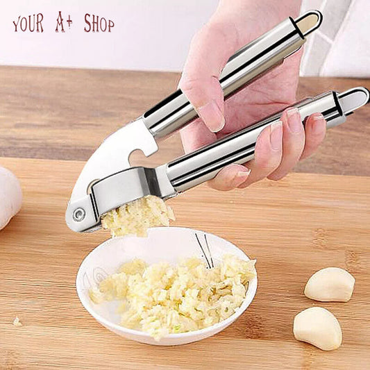 Garlic Press Crusher Squeezer Masher Mincer Stainless Steel Manual Kitchen Tool
