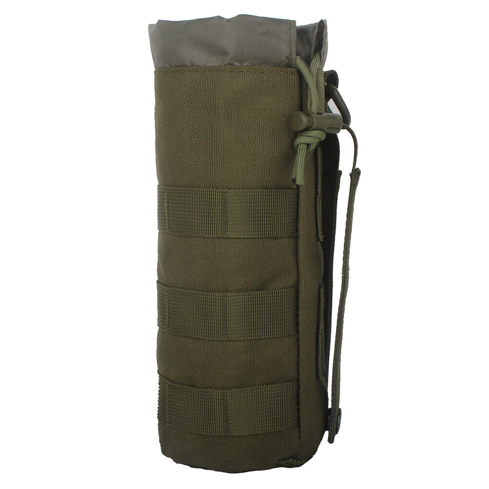 Molle Tactical Water Bottle Bag Pouch Kettle Holder Carrier Camping Hiking Bag