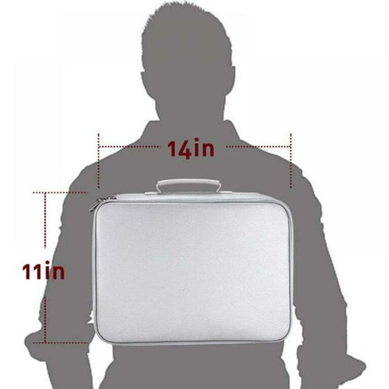 2000℉ Large Fireproof Document Box with Lock File Storage Waterproof Safe Bag