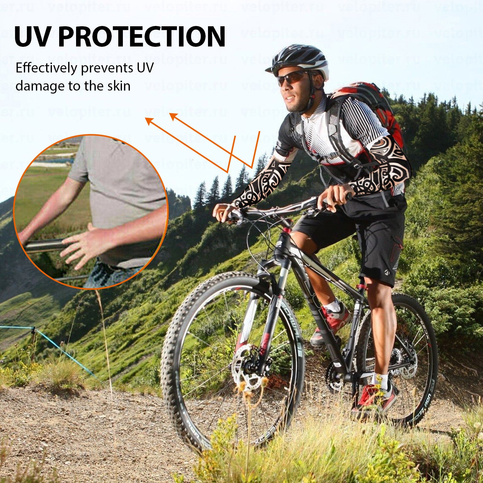 10Pcs Tattoo Cooling Arm Sleeves Cover Basketball Golf Sport UV Sun Protection
