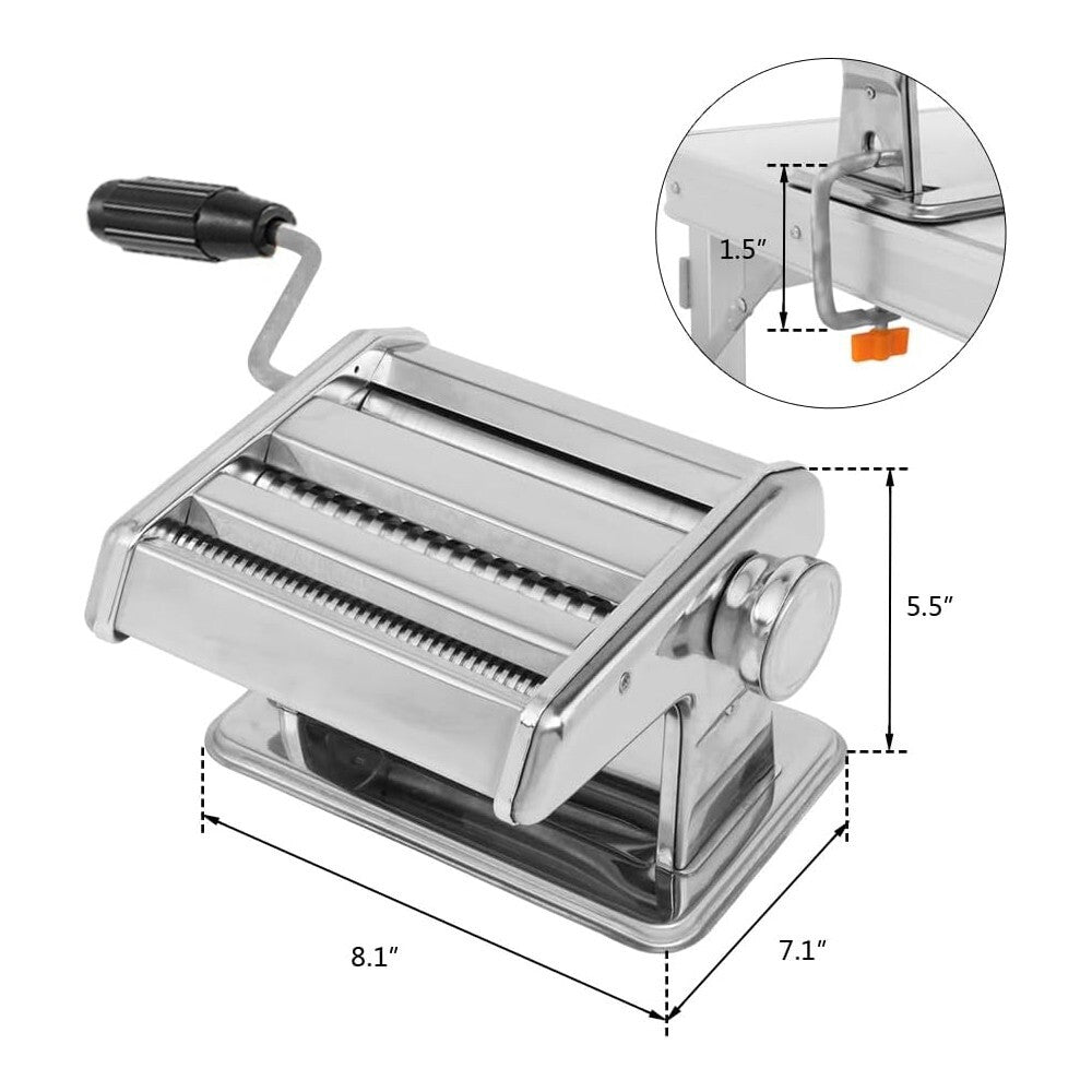 Homemade Pasta Maker Roller – Heavy-Duty Stainless Steel Machine for Spaghetti, Fettuccine & More
