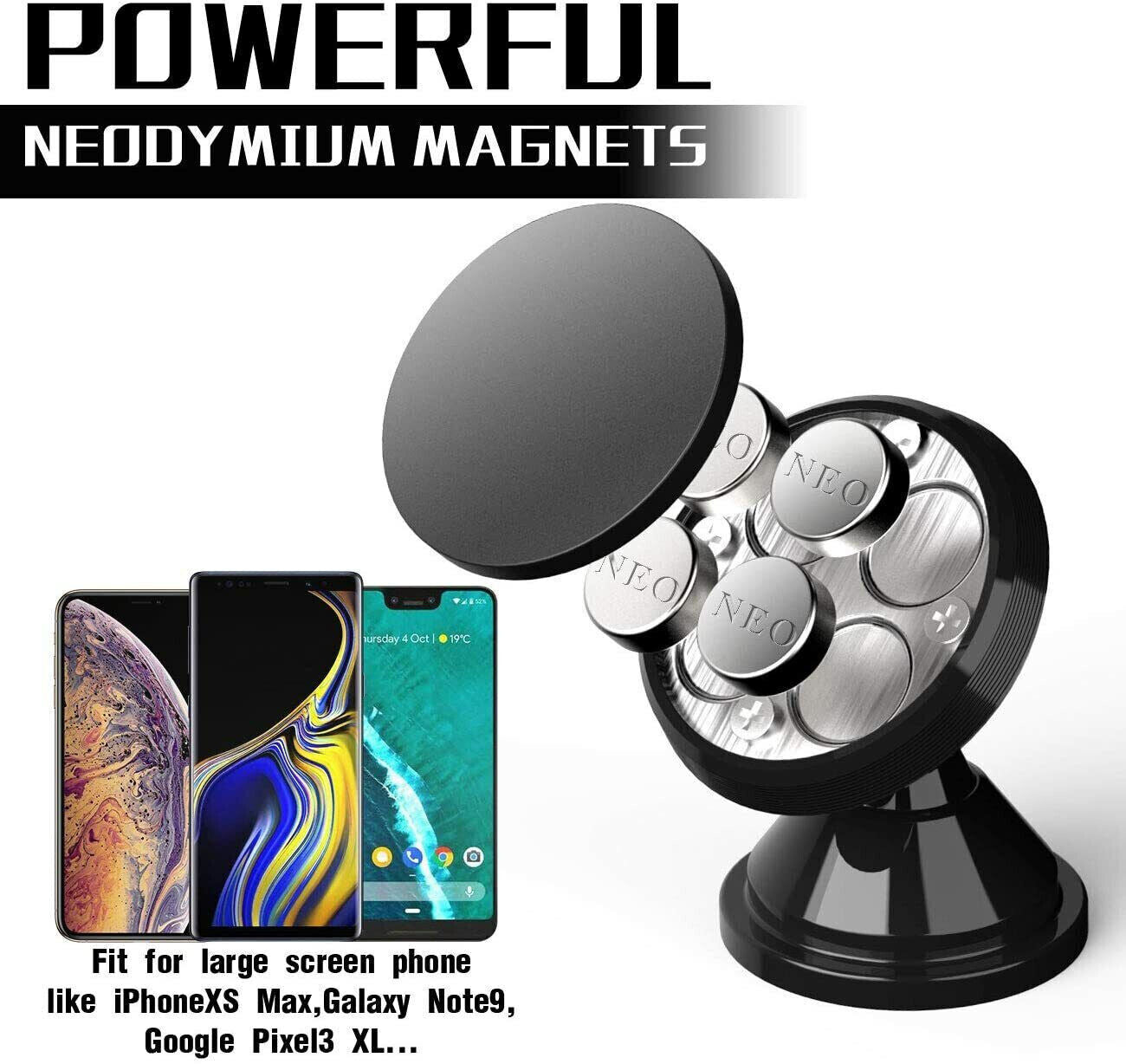 Super Magnetic Car Mount 360 Degree Dashboard Holder for Cell Phone Universal