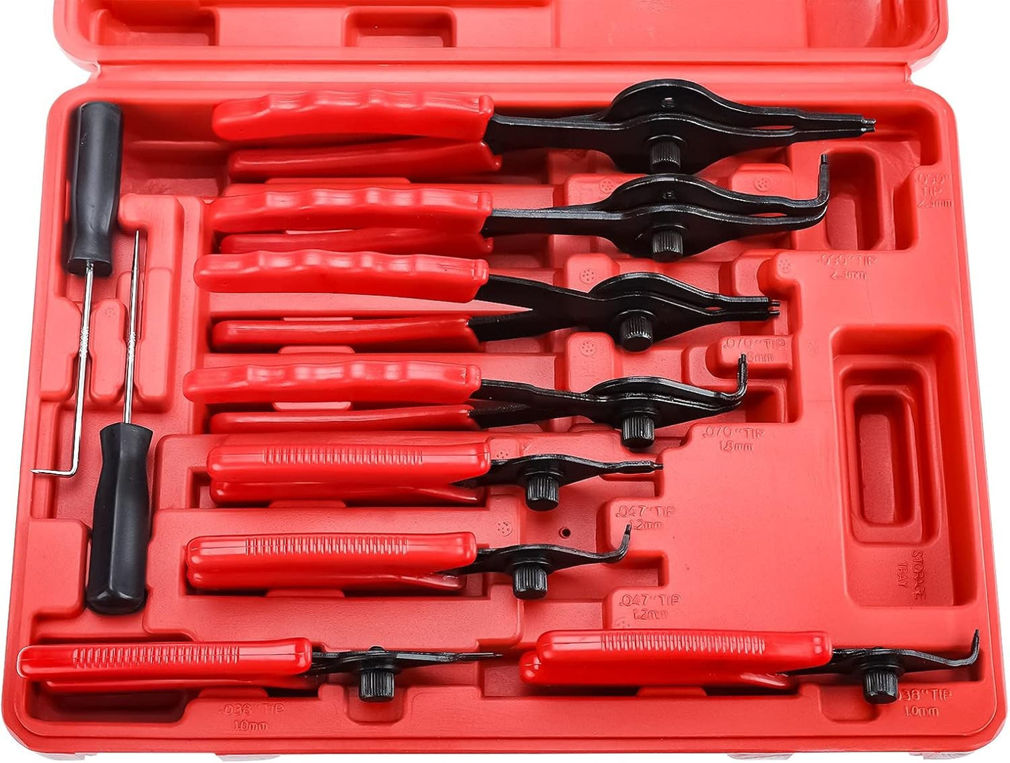  Heavy Duty 11Pcs Circlip Snap Ring Pliers Set Heat Treated Steel Vinyl Handles