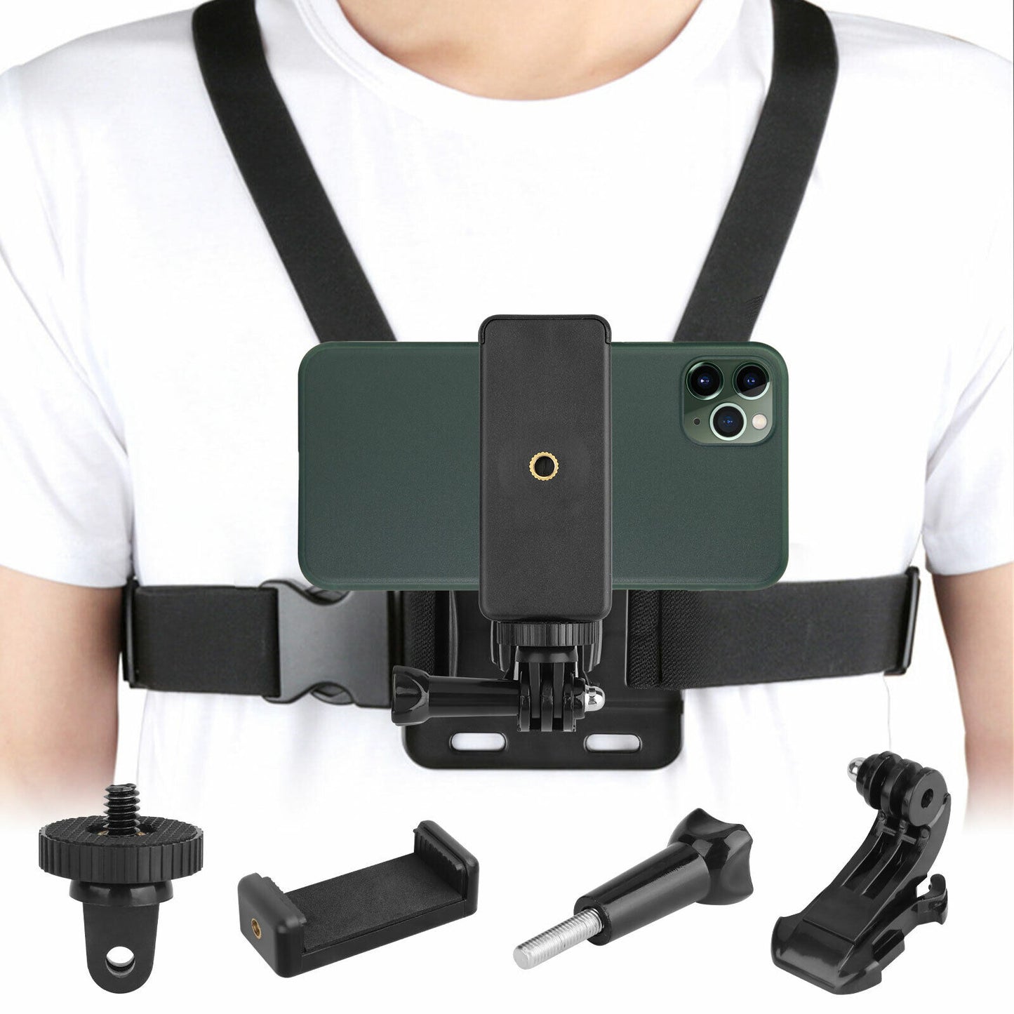 Chest Harness Phone Holder Body Strap Mount Accessories Adjustable for Iphone Gopro Android