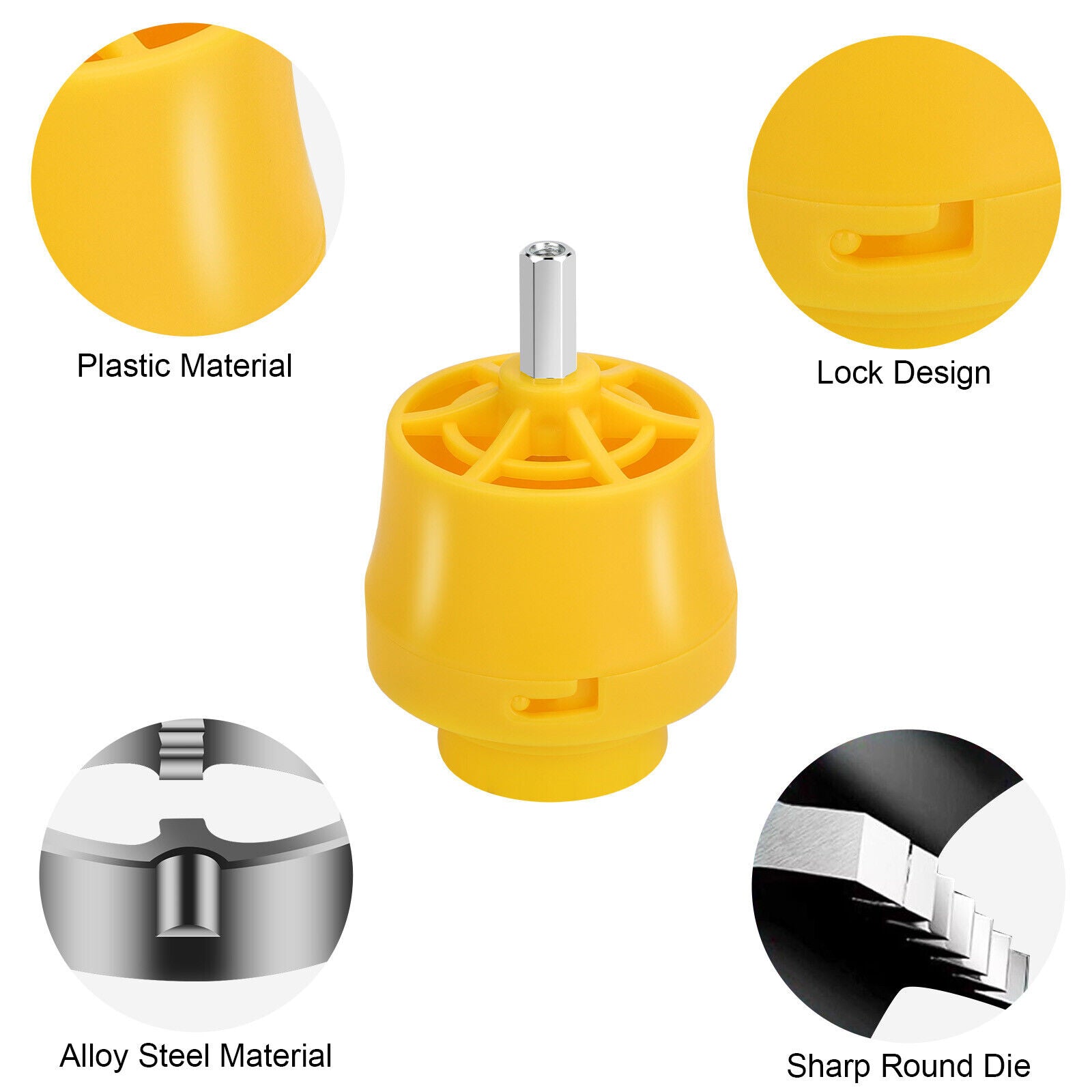 PVC Thread Maker Tool Pipe Threader Plumbing Tool with 3 Dies for Electric Drill