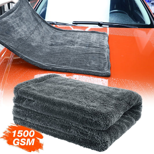  Water Absorbing Car Wash Microfiber Drying Towel Twisted Loop 1500GSM 24 X 36"