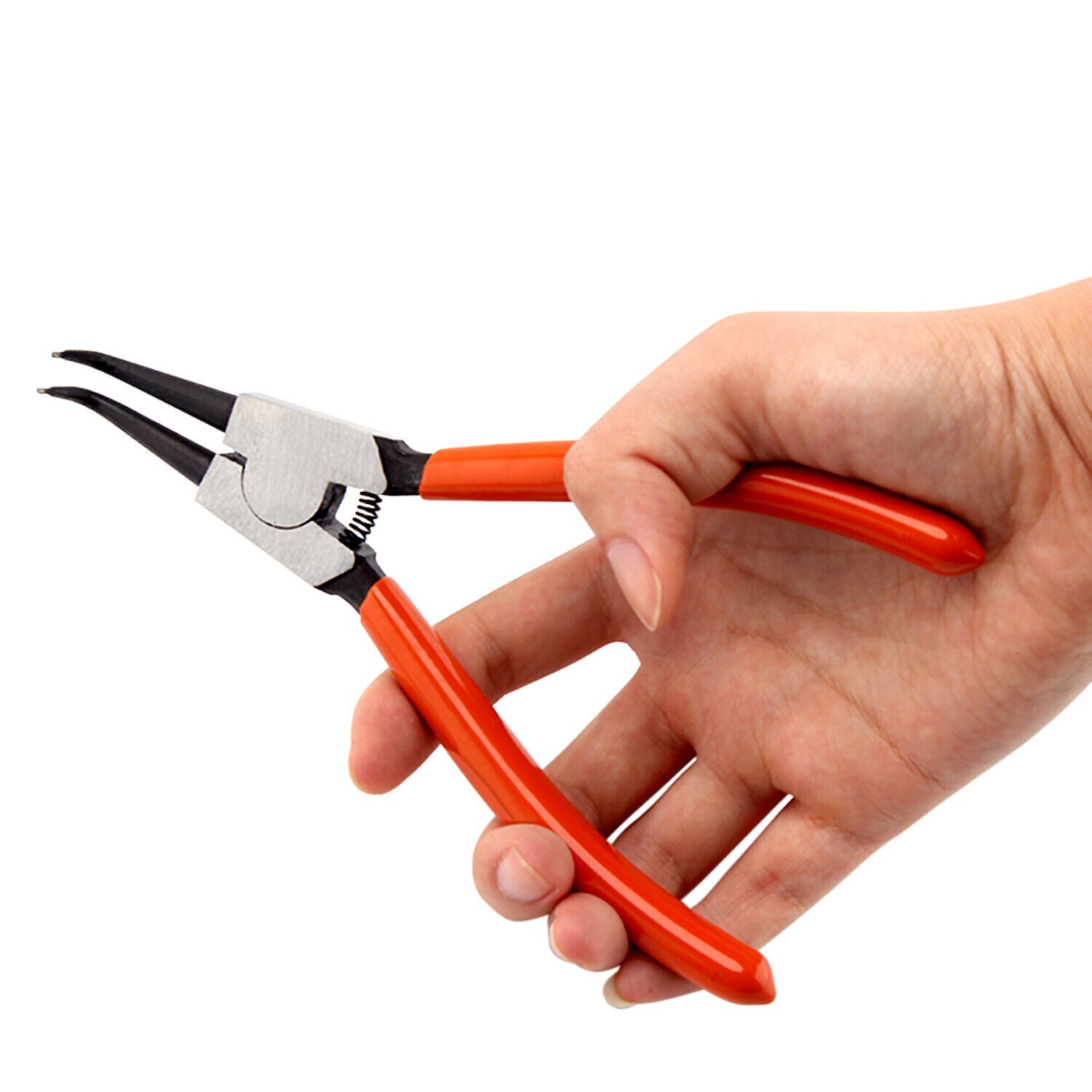 4Pcs Heavy Duty 7" Circlip Plier Snap Ring Plier External Internal Kit W/ Pouch