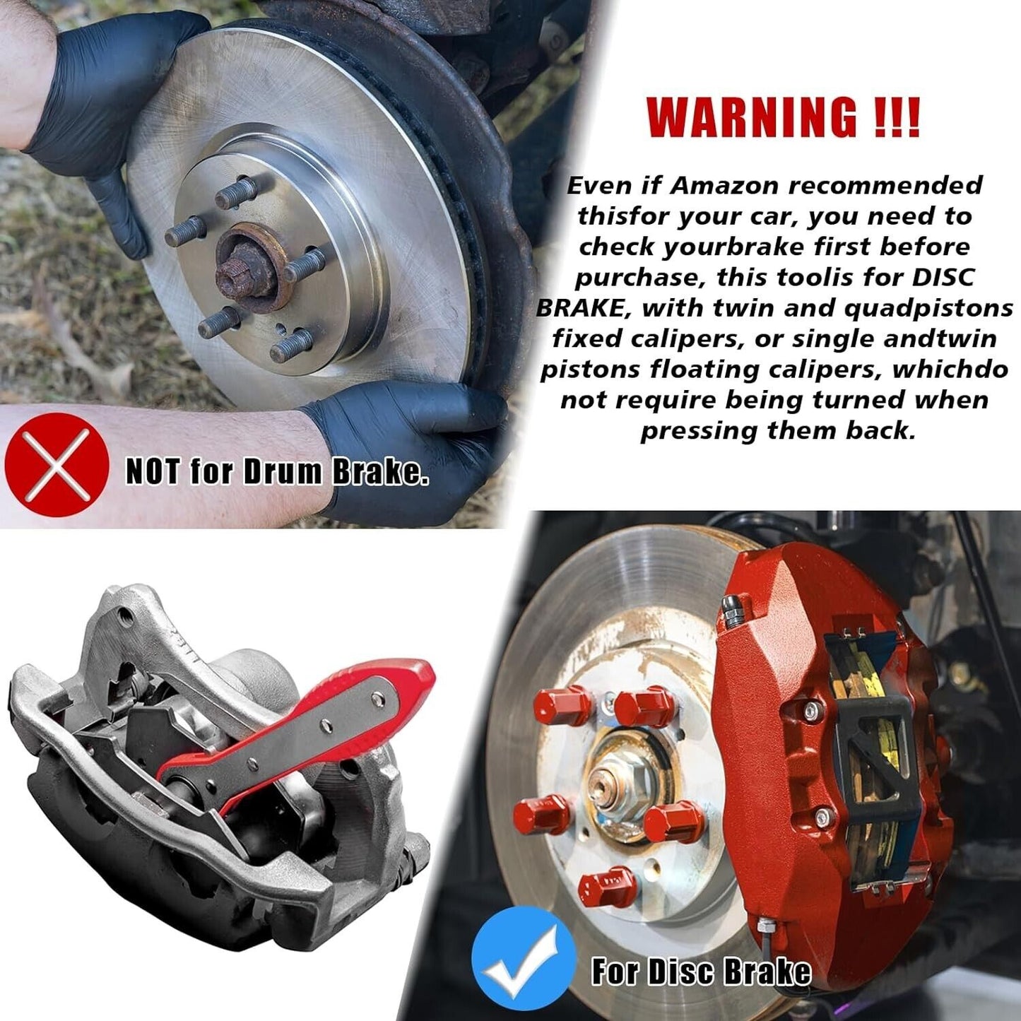 Caliper Spreader Tool Car Ratchet Brake Piston Press Brake Caliper Large Wrench
