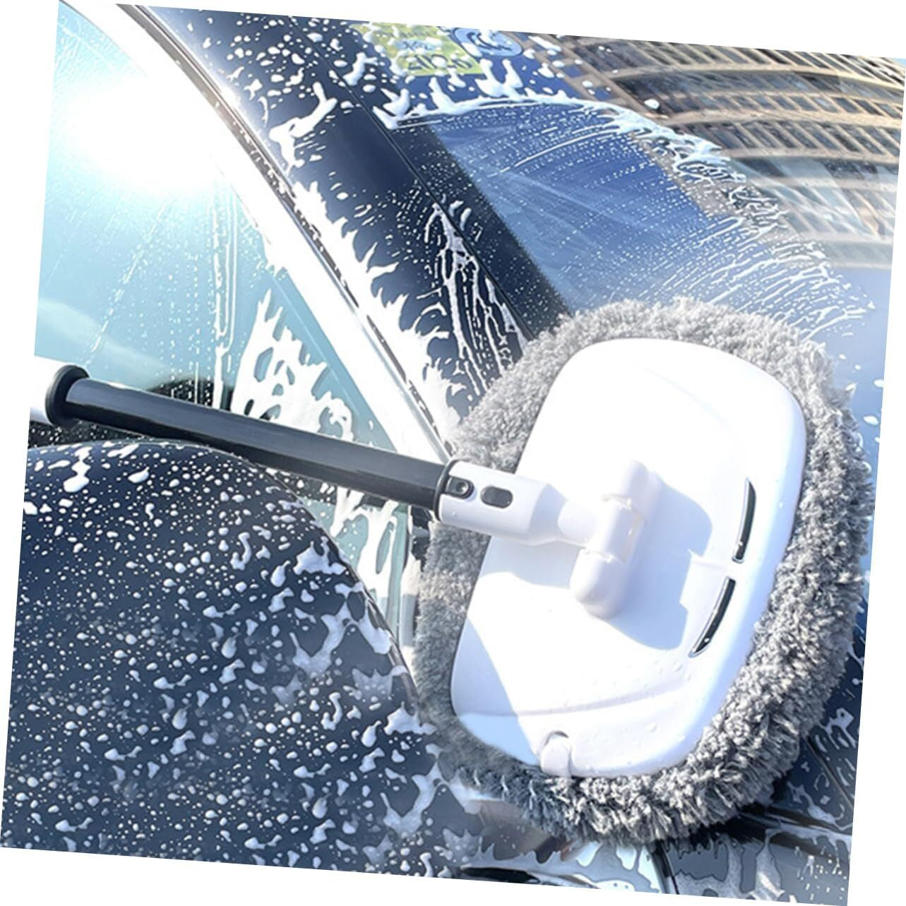 Microfiber Car Wash Brush Cleaning Mop Auto Truck 47 Long Handle Extension