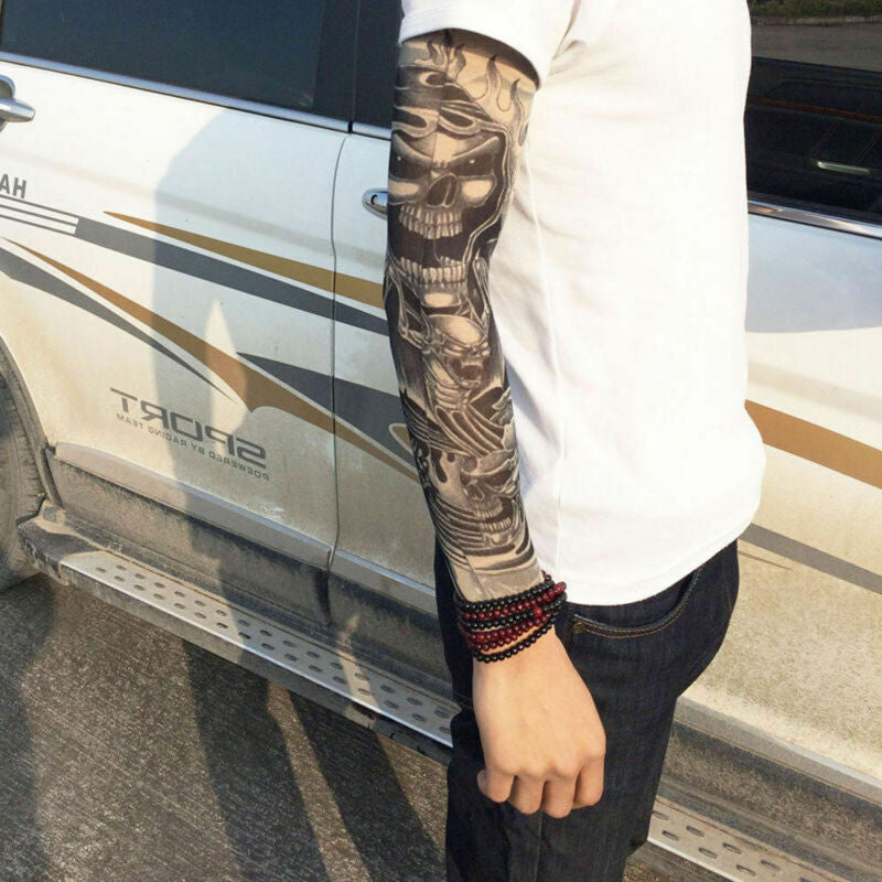 6 Pcs Cooling Arm Sleeves Outdoor Sport UV Sun Protection Arm Cover Tattoo Art