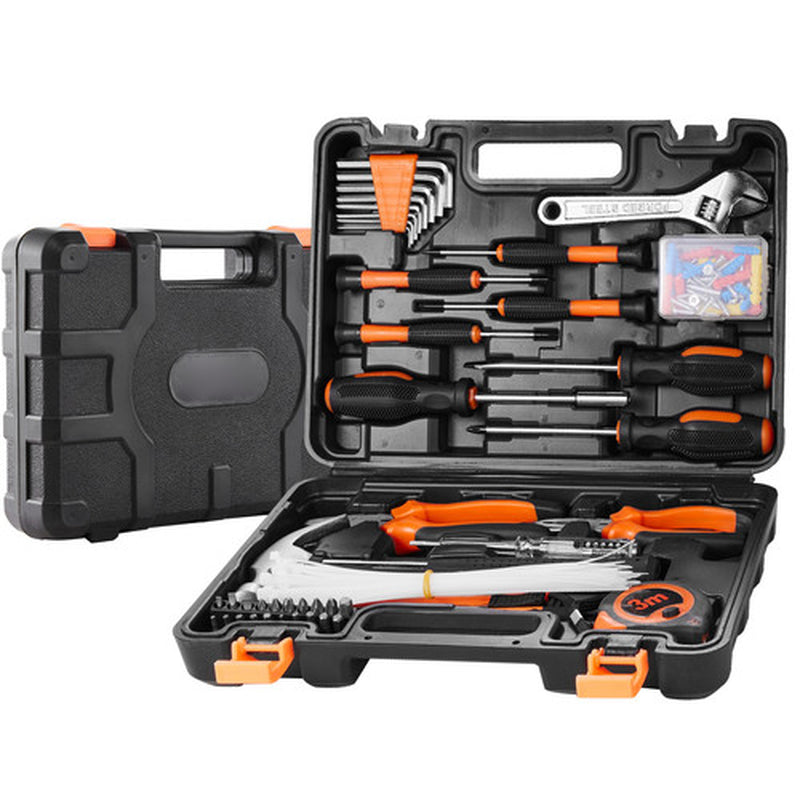 132 Pieces Tool Kit General Household Hand Tool Set with Portable Tool Case