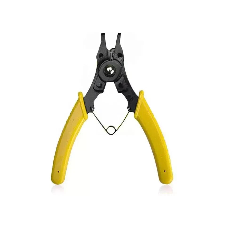 4 PCS Heavy Duty 7" Circlip Plier Snap Ring Plier External Internal Kit W/ Pouch