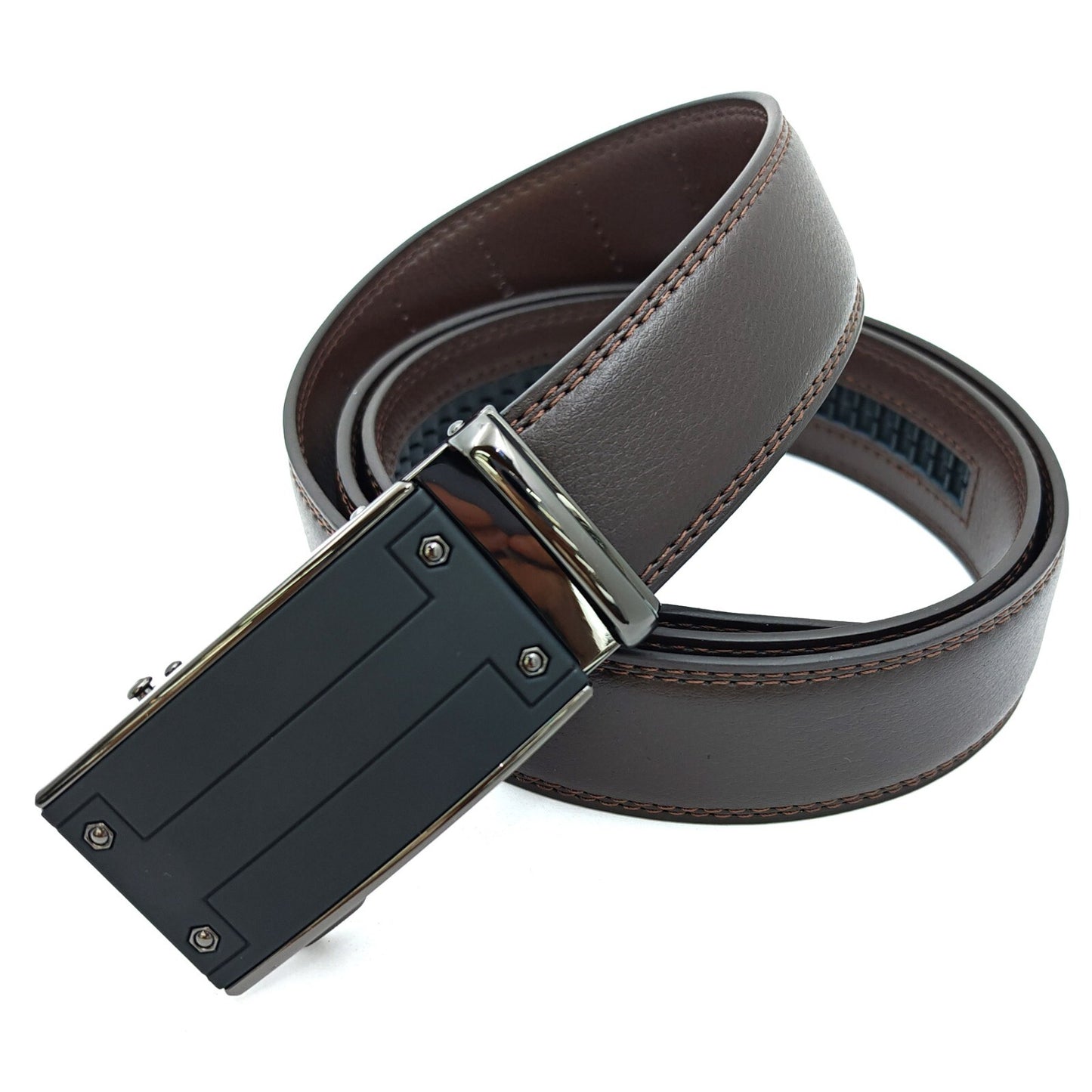 Men'S Ratchet Belt Genuine Leather Mens Belt with Slide Ratchet Belts for Men