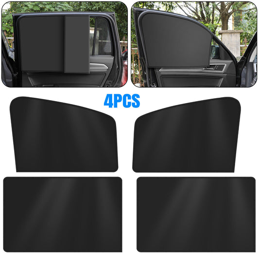 4Pcs Magnetic Car Side Window Sun Shade Cover Shield UV Protection Accessories Universal Fit
