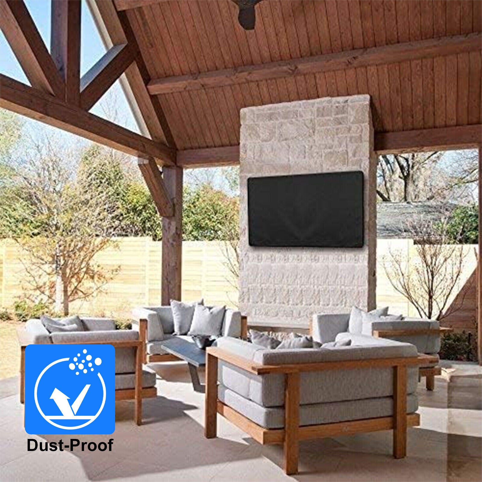 55-58 Inch Outdoor TV Cover Fitted Waterproof Weatherproof Television Protector