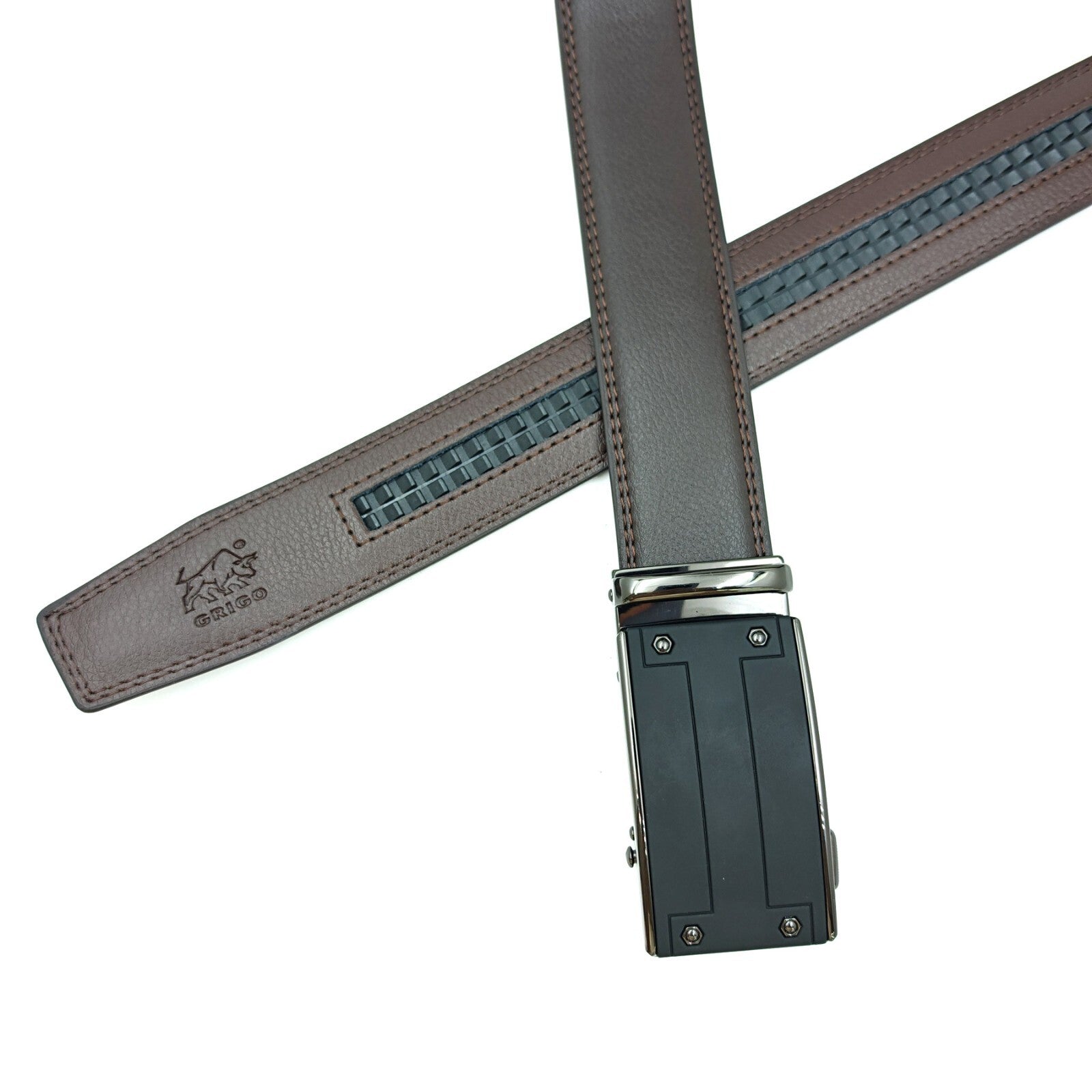 Men'S Ratchet Belt Genuine Leather Mens Belt with Slide Ratchet Belts for Men