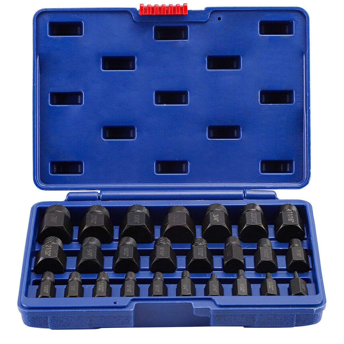 25-Piece Easy Out Screws Bolt Extractor Socket Set Hex Head Rounded Bolt Remover