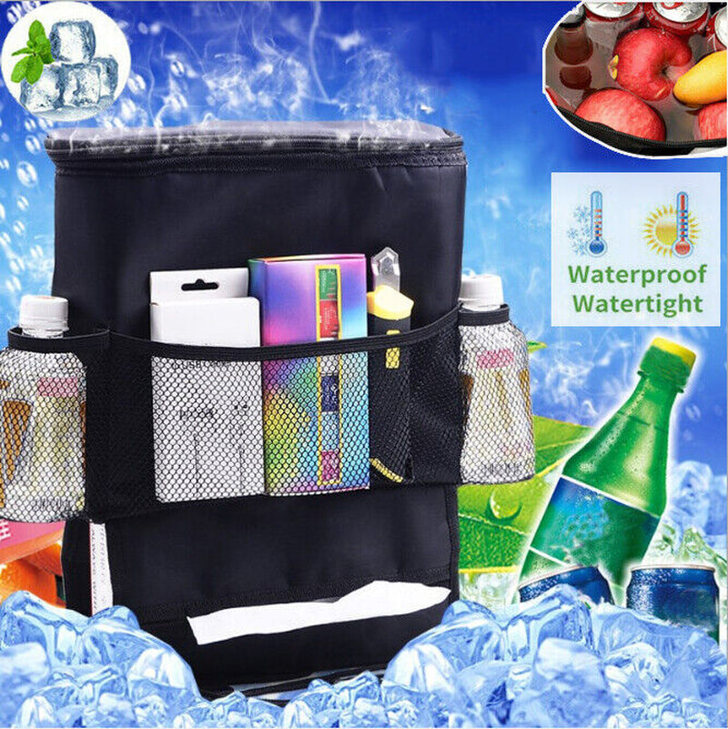 Car Seat Back Storage Bag Organizer Holder Food Drink Keep Warm/Cold Pocket Bag