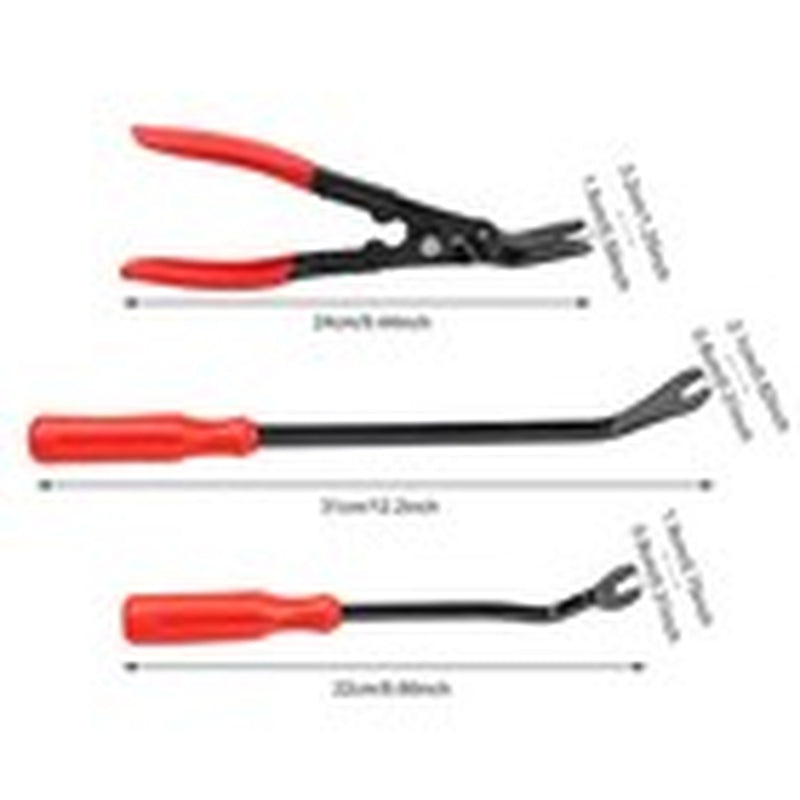 3PCS Auto Trim Clip Remover Tool Removal Pliers Fastener Door Panel Retainer New