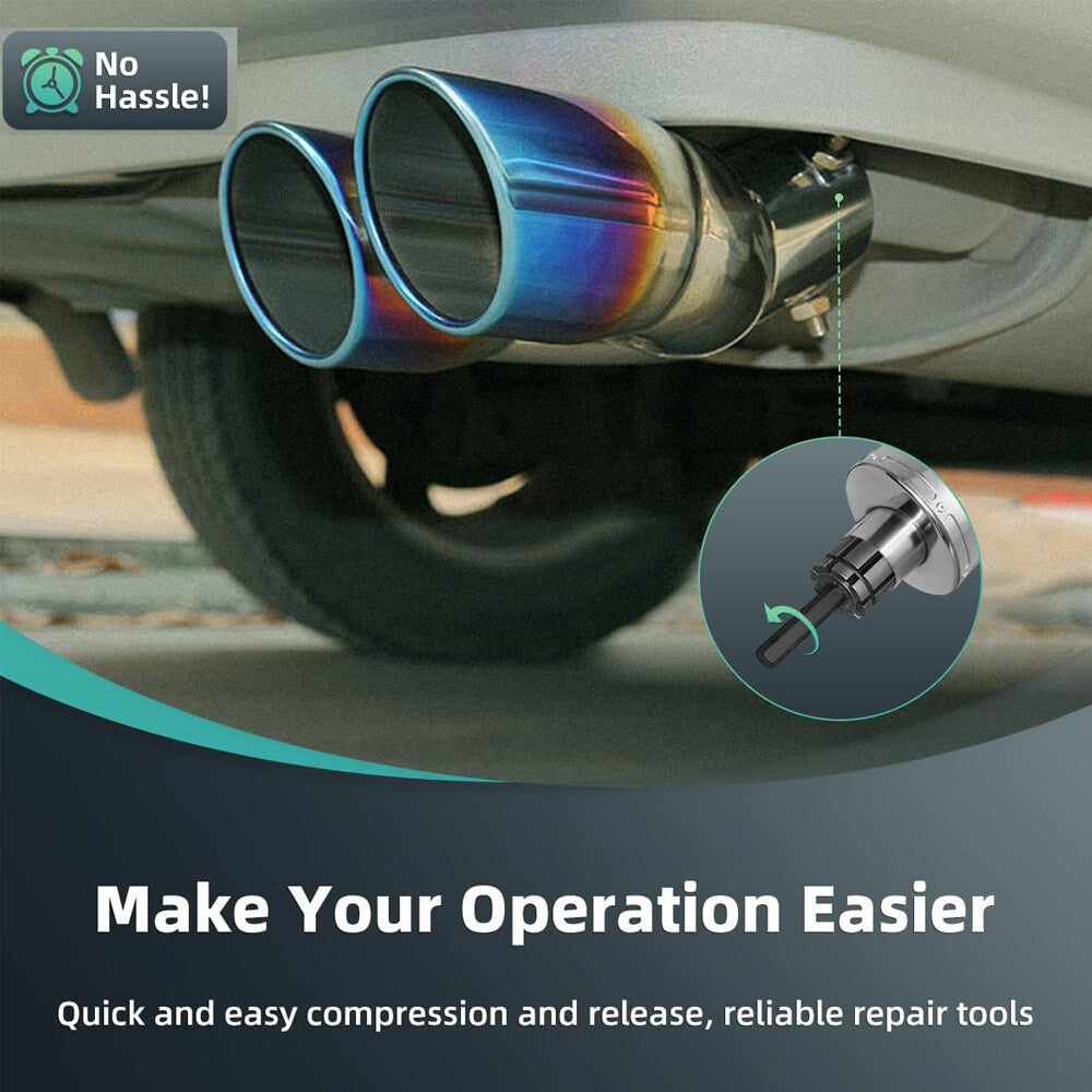 3-Piece Tail Pipe Expander Set – High Strength Steel Exhaust Pipe Expander Kit with Storage Case