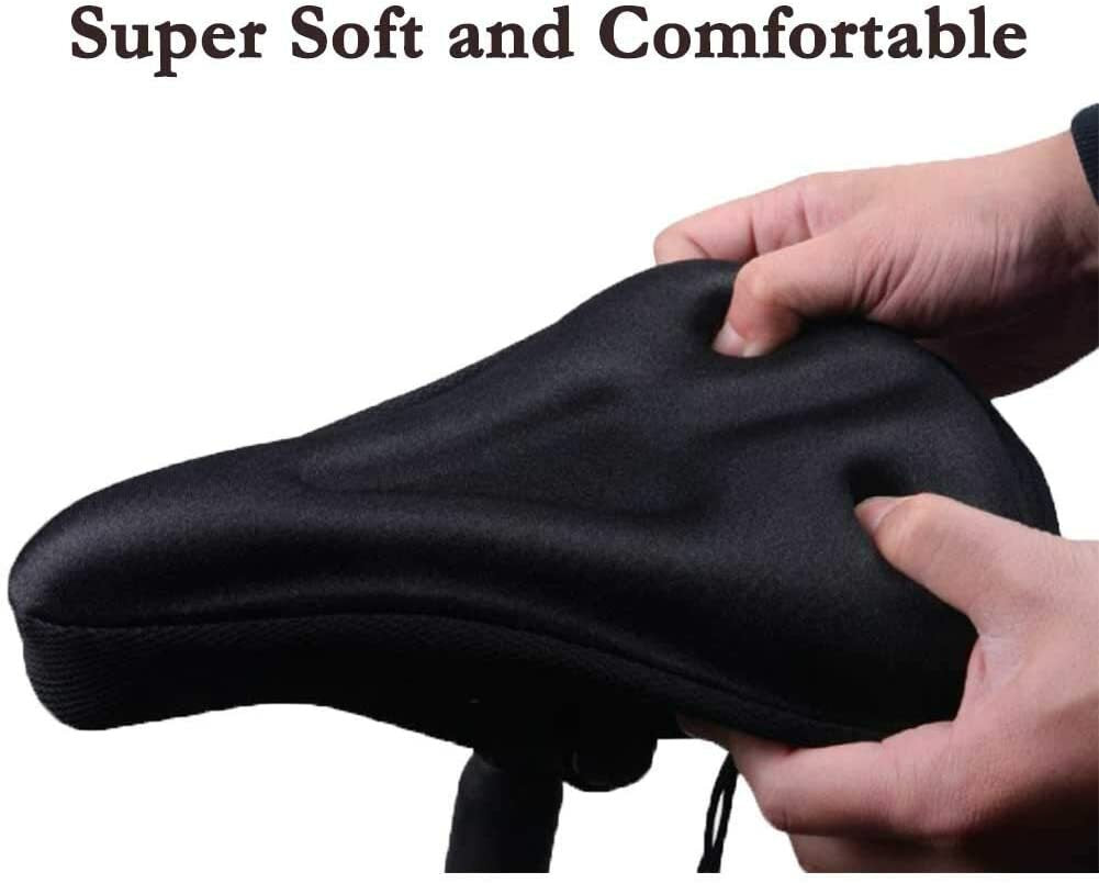Bicycle Wide Seat Cover Gel Cushion Sporty Soft Padded for Mountain Bike Saddle