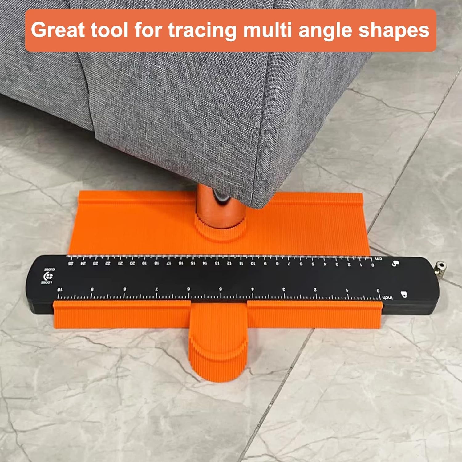 Profile Gauge, Copying Gauge with Lock, Irregular Contour Measuring Arc Ruler, Gauge Profile Tool For Flooring, Construction, Carpenter, DIY, Summer Gift