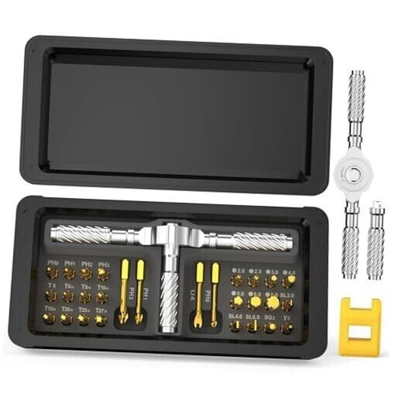 Screwdriver 30 in 1, Magnetic Screwdriver Set with T Ratchet Handle Repair Tool
